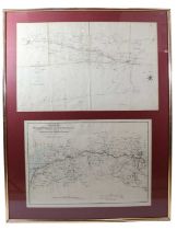 Two Victorian railway maps describing the plan of the proposed Penrith & Carlisle Railway and the