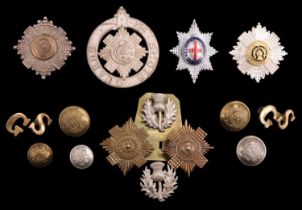 A group of Scots Guards cap and other badges and insignia