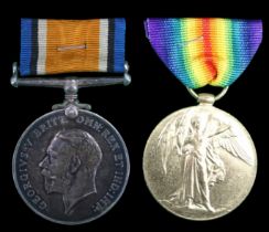 British War and Victory Medals to 23955 Pte W Leck, Border Regiment