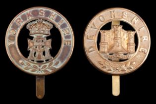 Green Howards and Devonshire Regiment pagri badges