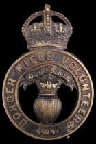 An early 20th Century Border Rifle Volunteers cap badge, 54 mm