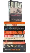 A group of military history paperback history books