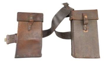 A Second World War Home Guard 1939 Pattern leather belt and pouches