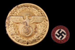 A German Third Reich NSDAP Party lapel badge stamped RZM M1/42 (Kerbach & Israel-Dresden) together