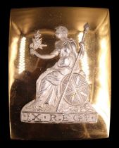 An early 19th Century 11th (Lincolnshire) Regiment of Foot officer's shoulder belt plate