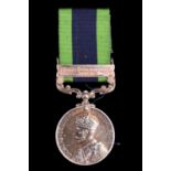An India General Service Medal with North West Frontier 1930-31 clasp to 3595413 Pte H Howarth,