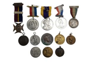 A group of Victorian and later sporting, Church lads Brigade and Royal commemorative badges and