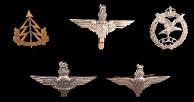 Indian Parachute Regiment, Parachute Regiment, Army Air Corps and Reconnaissance Corps cap badges