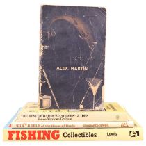 A quantity of vintage and other books relating to fishing, collectibles, etc including Alex