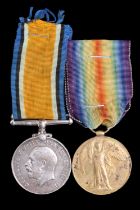 British War and Victory medals to 16985 Pte J Gilmour, Border Regiment