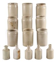 A large quantity of mid-to-late 20th Century stoneware jars together with five similar bottles,