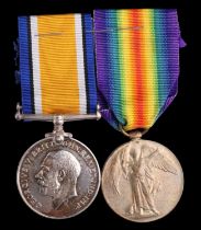 British War and Victory medals to 27009 Pte J Mawson, Border Regiment