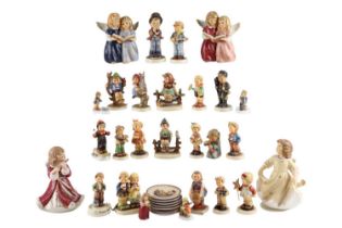 A large quantity of Hummel / Geobel ceramics including figurines, pin dishes, etc