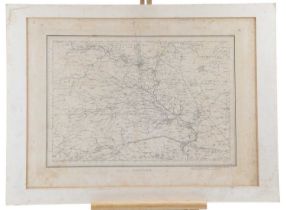 A Victorian map of Haltwhistle engraved at the Ordnance Survey office Southampton under the