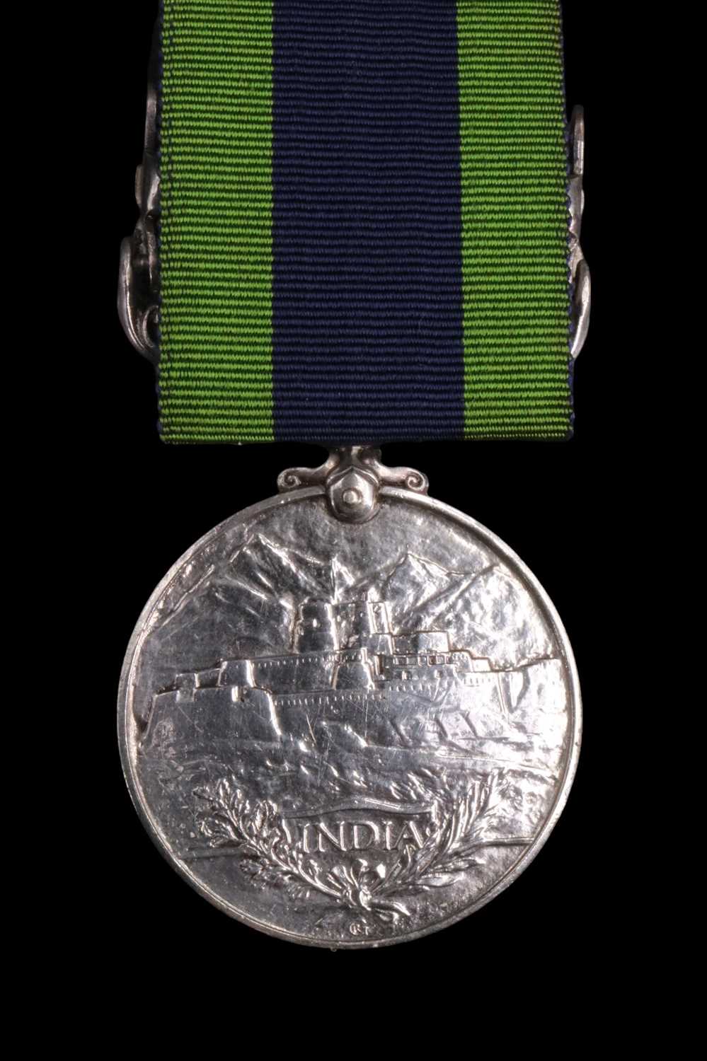 An India General Service Medal with Waziristan 1921-24 clasp to Pte J Weir, Border Regiment - Image 2 of 4