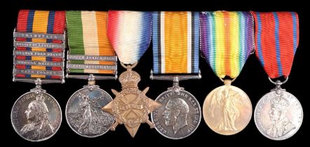 Queen's and King's South Africa Medals together with, a 1914-15 Star, British War, Victory and