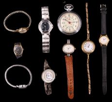 A group of wristwatches including Medana, Sekonda, Timex, etc, together with a Smiths Empire open-