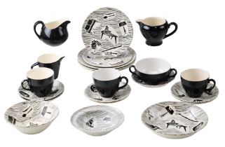 Sundry 1950s/1960s Homemaker tea and dinnerware including cups, milk jug, bowls, etc, 22 items, [