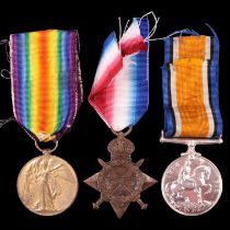 A 1914-15 Star, British War and Victory Medals to Cpl H W T Carlisle, South African Horse Artillery