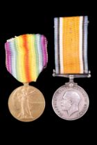 British War and Victory Medals to 2458 Pte W Cairns, Berks Yeomanry