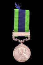 An India General Service Medal with Waziristan 1921-24 clasp to 3590237 Pte C H Pendleton, Border