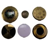 Six early 20th century and later powder compacts including examples by Stratton, Kigu, etc