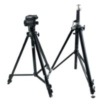 Two tripods, being an Accura Handipod and a KeyMode Discovery 1000
