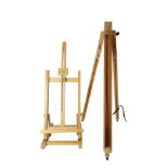 A contemporary artist's "Inscribe" folding easel together with one other similar table-top easel