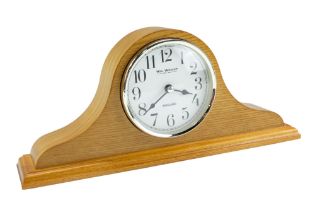 A boxed contemporary WM Widdop oak Napoleon mantle clock, 32 x 14 cm