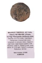 A Byzantine Empire Mauricius Tiberius 40 Nummi bronze coin (582-591)