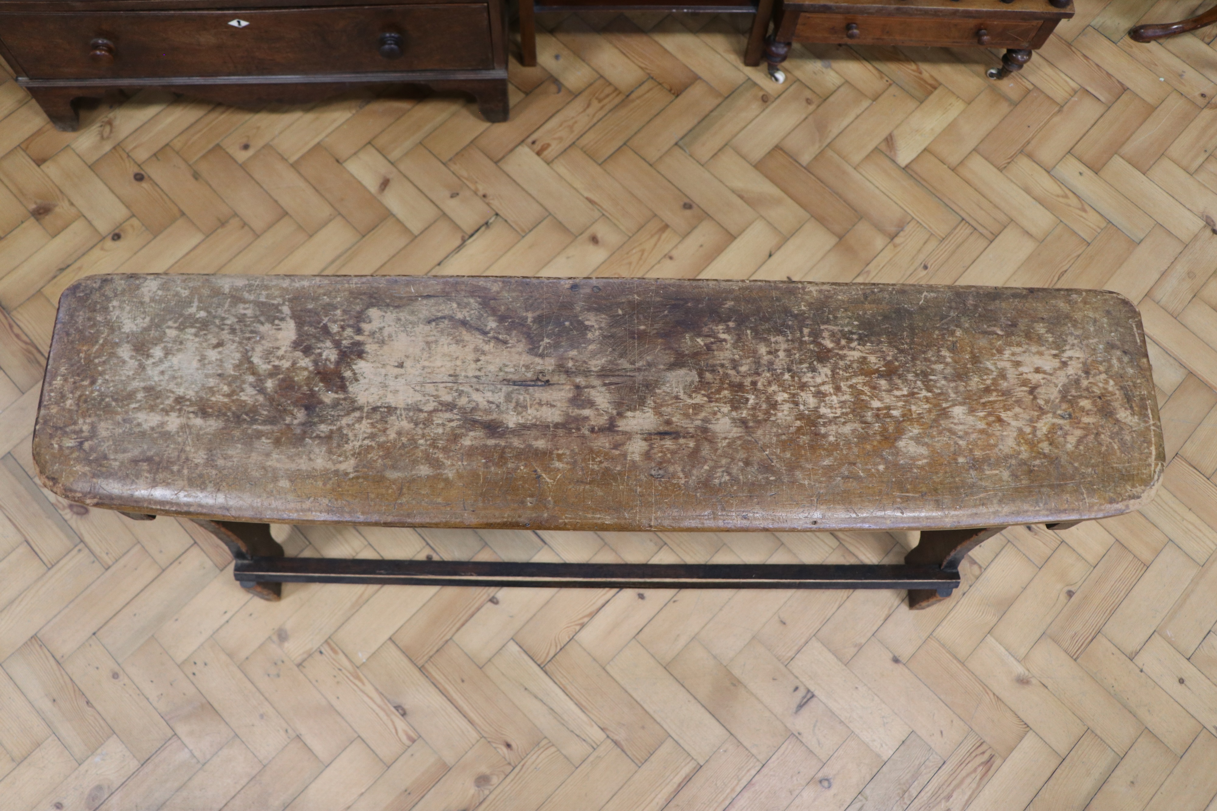 A church organ bench stool, 120 cm x 68 cm - Image 2 of 4