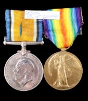 British War and Victory Medals to 203214 Pte H McGuiness, Border Regiment