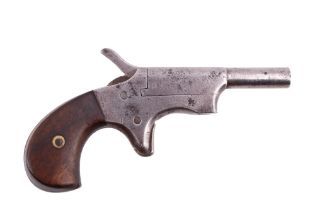 A late 19th Century Belgian 5.4 mm calibre rimfire Deringer type single shot pocket pistol