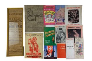 A small quantity of early 20th Century and later theatre programmes together with a framed poster,
