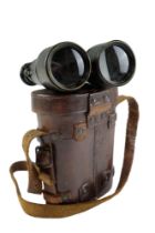 A cased set of Great War British army issue binoculars by LeMaire of Paris