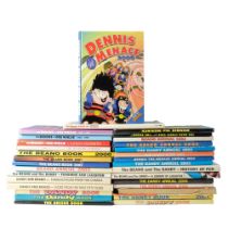 A large quantity of vintage annuals including Dandy, Beano, etc