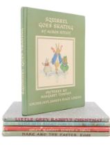 Five children's books by Alison Uttley including "Little Grey Rabbit's Christmas", "Grey Rabbit