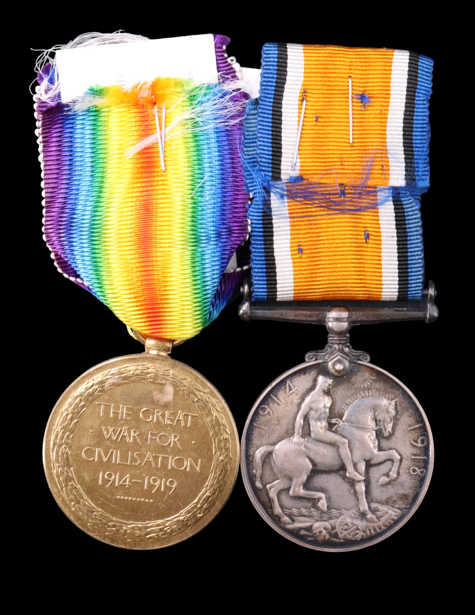 British War and Victory Medals to 35911 Pte J A Wright, Border Regiment - Image 2 of 6