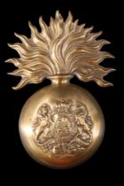 A Victorian Royal Scots Fusiliers large grenade badge, 12 cm x 8 cm