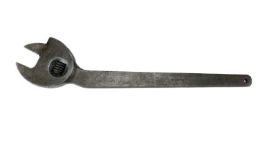 An early 20th Century Clyburn No 7 large adjustable steel spanner, length 49 cm