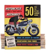 A group of The Motorcycle and Motorcycle Mechanics magazines, 1959-1960