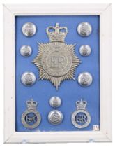 A collection of West Yorkshire Constabulary / Police badges and insignia