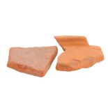 Two Roman terracotta tile sherds by tradition from Alauna / Roman Maryport