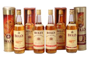 Four boxed bottles of Bell's Extra Special Scotch Whisky, two 75 and two 70 cl