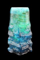 A Mdina "Textured Bark" style glass vase, mid-to-late 20th Century, height 21 cm