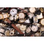 A large quantity of vintage wristwatches
