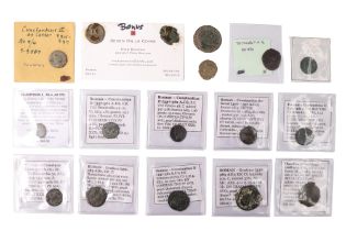 A collection of Roman coins, circa 268-392 CE