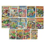 A group of 1970s Marvel The Incredible Hulk comic books comprising "The Incredible Hulk", 1973, "The