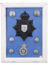A collection of Doncaster Police badges and insignia