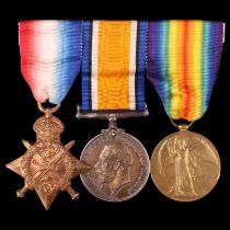 A 1914 Star, British War and Victory Medals to 6108 Pte A Oldfield, King's Own Yorkshire Light